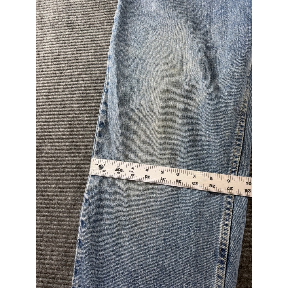 Wrangler Authentics Mens Jeans 35x29 Straight Leg Light Wash Denim Workwear - Picture 5 of 11